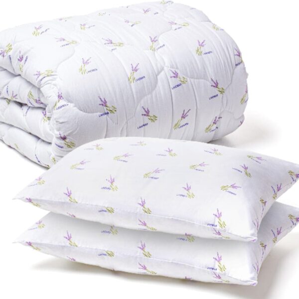Pilota Lavender 200×220+2 Perne Matlasate Lavender 50×70